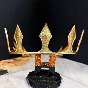 Prince Gold Diadem, Spike Headwear, Medieval Costume Accessories, Cosplay Props